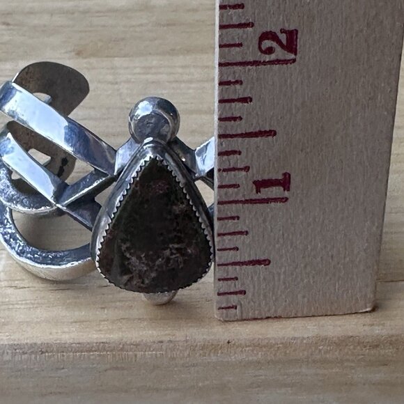 Wilford B Henry Navajo Cuff Bracelet Size 6 Kingman Web Turquoise Sterling 87.0g - Picture 8 of 16